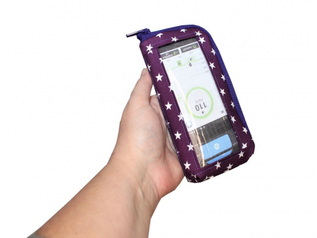Tasche für DBLG1-Handset lila mit Sichtfenster